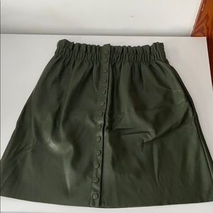zara vegan faux leather skirt